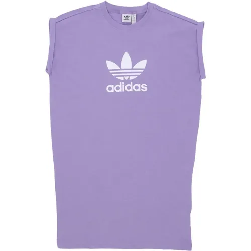 Trefoil Logo Tee Kleid Lila Adidas - Adidas - Modalova