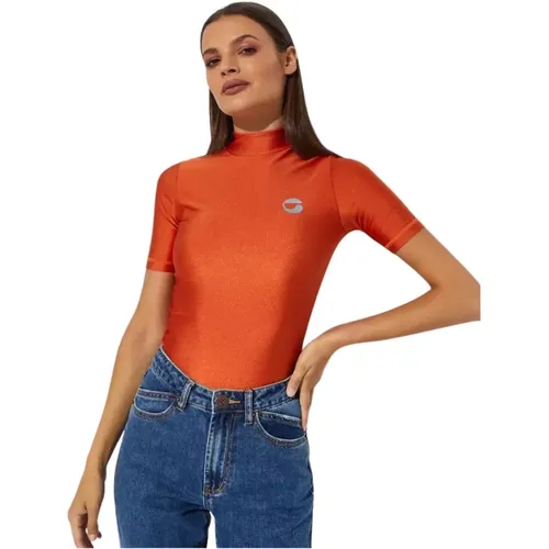 Orange High Neck T-shirt Coperni - Coperni - Modalova