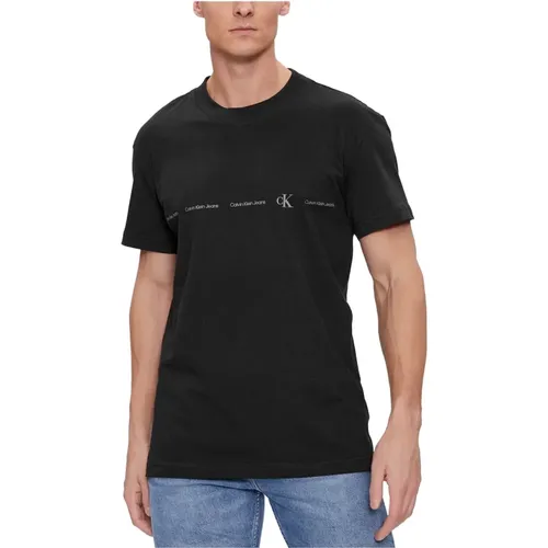 Logo Repeat Herren T-Shirt , Herren, Größe: L - Calvin Klein Jeans - Modalova