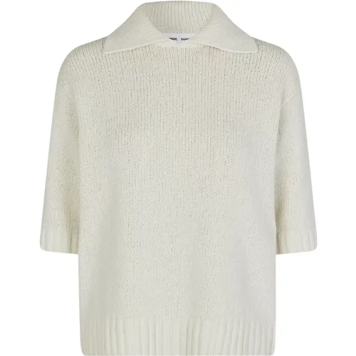Kurzarm Pullover aus Baumwollmischung , Damen, Größe: S - Samsøe Samsøe - Modalova