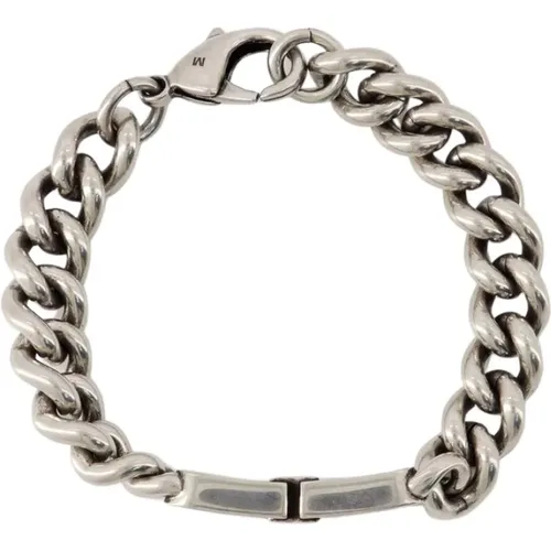 Icon Gourmet Messing Armband - Antikes Silber , Herren, Größe: M - Balenciaga - Modalova