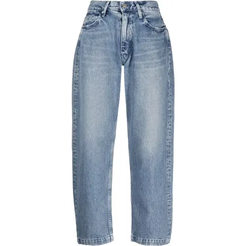 Light Distressed Baggy-Fit Denim Jeans , female, Sizes: W27, W29 - Tanaka - Modalova