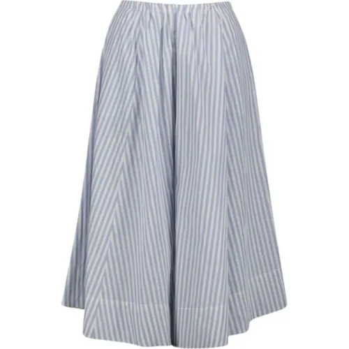 Striped Taffeta Midi Skirt , female, Sizes: S - Forte Forte - Modalova