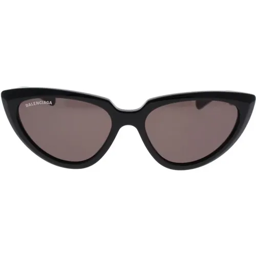 Grey Sunglasses with Distinctive 3D Design , female, Sizes: 55 MM - Balenciaga - Modalova