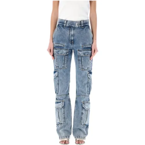 Hellblaue Denim Cargo Jeans - Givenchy - Modalova