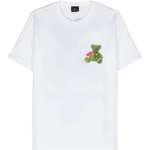 T-Shirt mit Teddybärendruck , Herren, Größe: M - PS By Paul Smith - Modalova