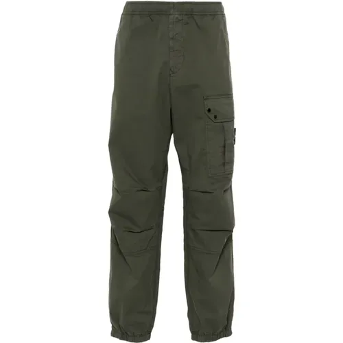 Cargo Trousers Elasticated Ankle Hems , male, Sizes: W29, W33, W32, W30, W31 - Stone Island - Modalova