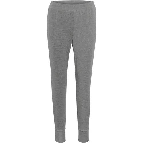 Dark Grey Melange Sweat Pant , female, Sizes: M, 2XL, L, S, XL - My Essential Wardrobe - Modalova