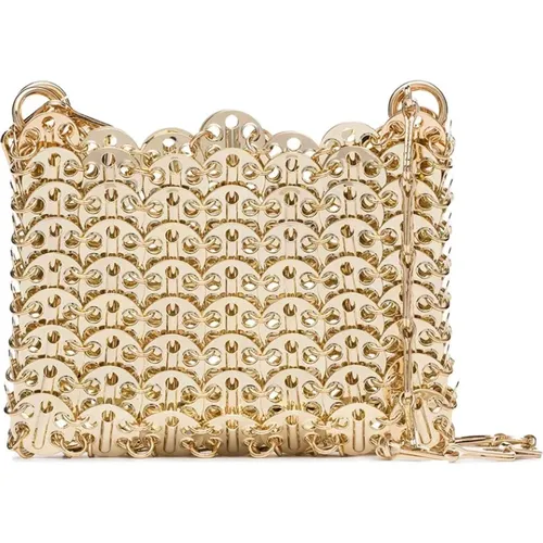 Golden Iconic 1969 Nano Bag , female, Sizes: ONE SIZE - Paco Rabanne - Modalova