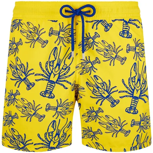 Lobster Flocked Mimosa Badehose , Herren, Größe: XL - Vilebrequin - Modalova