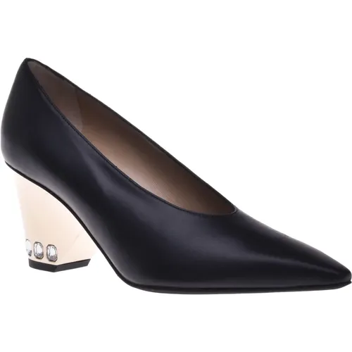 Court shoes in leather , female, Sizes: 3 UK, 4 UK, 3 1/2 UK, 7 UK - Baldinini - Modalova