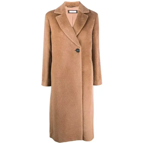 Wool Coat with Notched Collar , female, Sizes: XS - PESERICO - Modalova