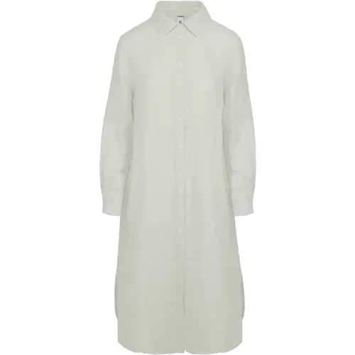 Long Sleeve Linen Chemisier Dress , female, Sizes: L, XL, XS, M, S - BomBoogie - Modalova