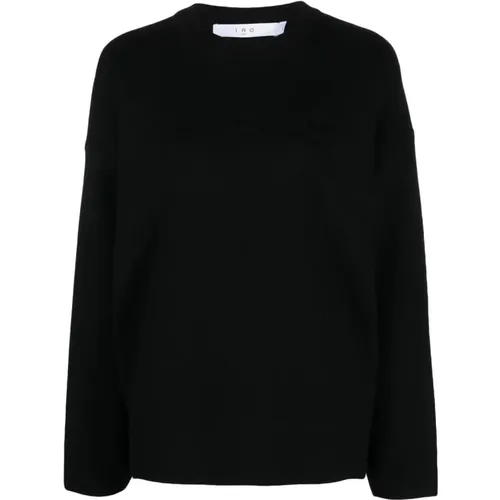 Schwarzer Wollpullover mit Logo , Damen, Größe: M - IRO - Modalova