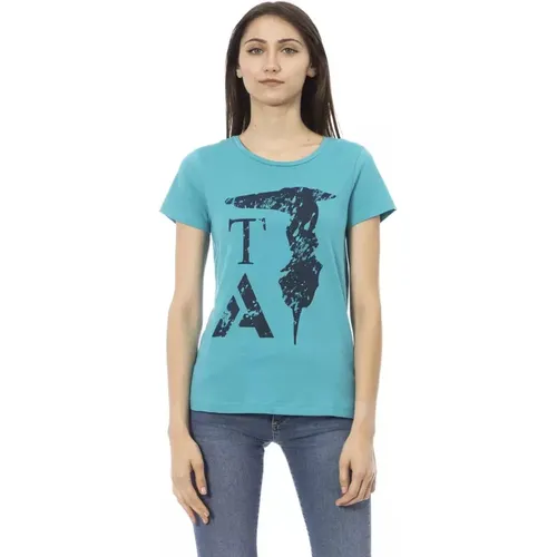 Action Light Cotton T-Shirt , female, Sizes: S, M - Trussardi - Modalova