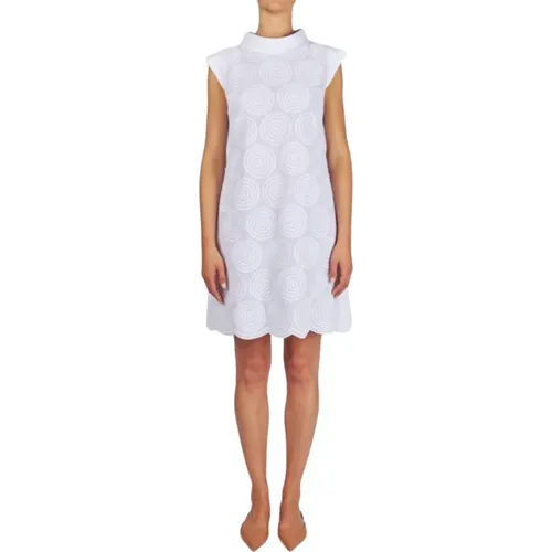 Kurzes weißes Kleid Kreisstickerei - D.Exterior - Modalova
