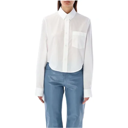 Cropped Cotton Poplin Shirt , female, Sizes: XS, S - Marni - Modalova