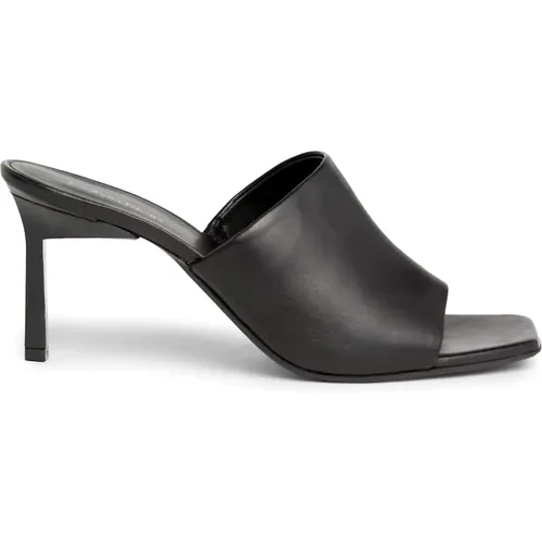 Leder Sabot Schuhe , Damen, Größe: 38 EU - Calvin Klein - Modalova