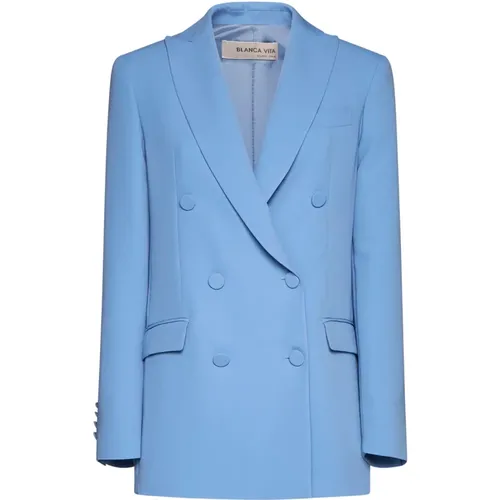 Stylish Jackets with Covered Button , female, Sizes: S, M, XS - Blanca Vita - Modalova