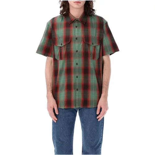Men's Clothing Shirts Green Check Ss24 , male, Sizes: L, M - Filson - Modalova