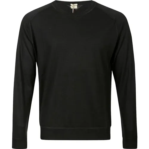 Round Neck Sweater F.18 , male, Sizes: M - Massimo Alba - Modalova