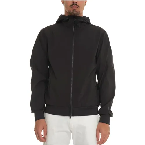 Soft Shell Zip Hoodie Jacke , Herren, Größe: M - Woolrich - Modalova