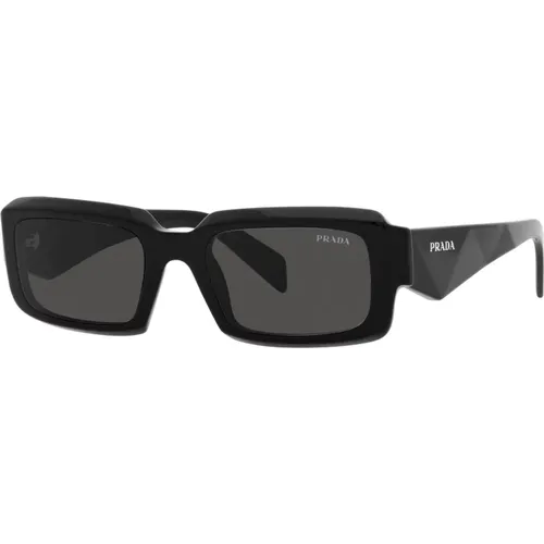 Schwarz/Dunkelgrau Sonnenbrille , Herren, Größe: 54 MM - Prada - Modalova