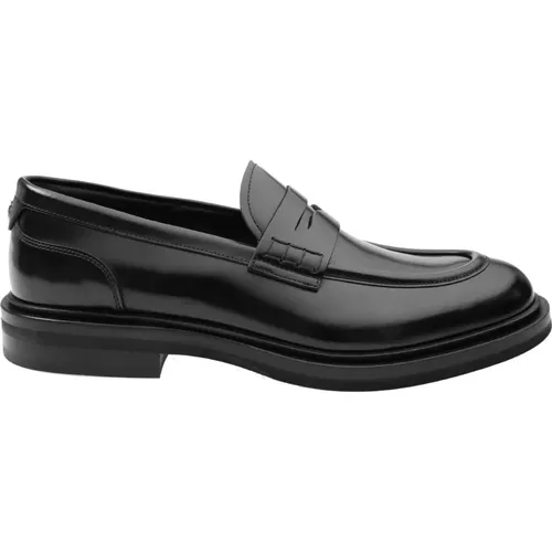 Schwarze Leder Loafer Schuhe , Herren, Größe: 40 EU - Dolce & Gabbana - Modalova