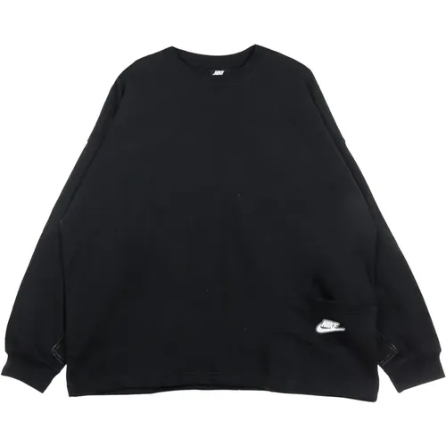 Earth Day French Terry Crewneck Sweatshirt , female, Sizes: L, S, XS - Nike - Modalova