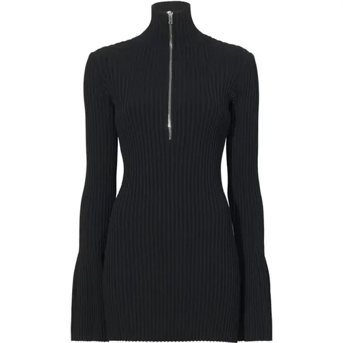 Viscose rib zip sweater , female, Sizes: M, XL, S, L - Proenza Schouler - Modalova