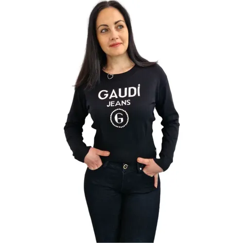 Rundhals Pullover , Damen, Größe: XS - Gaudi - Modalova