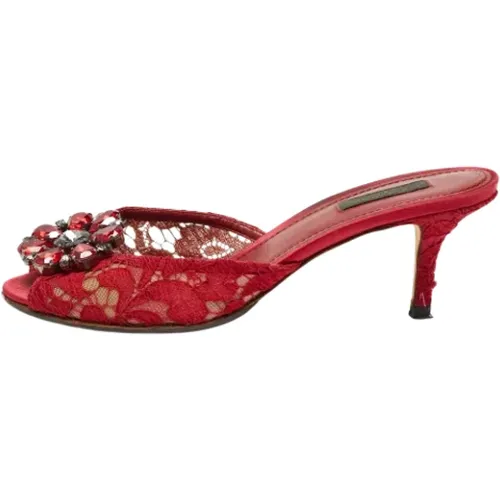 Pre-owned Lace sandals , female, Sizes: 5 UK - Dolce & Gabbana Pre-owned - Modalova