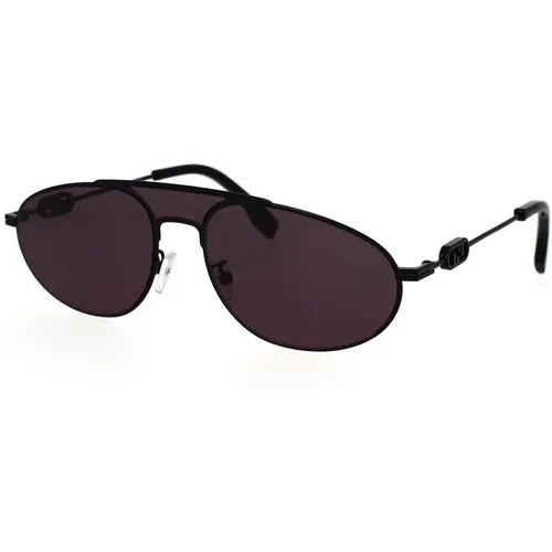 Glamorous Geometric Sunglasses with Chain , female, Sizes: 57 MM - Fendi - Modalova