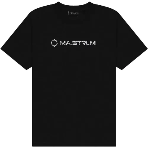 Cracked Logo T-Shirt Jet , Herren, Größe: XL - Ma.strum - Modalova