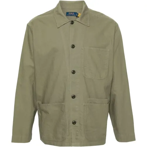 Cotton Twill Coat Classic Style , male, Sizes: M, XL - Ralph Lauren - Modalova