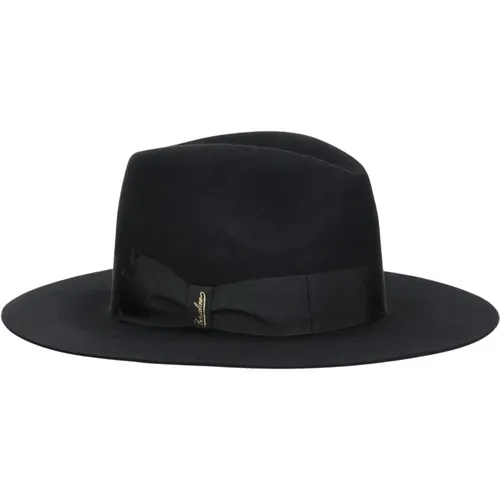 Fine Wool Felt Hat with Grosgrain , female, Sizes: 58 CM, 56 CM, 57 CM - Borsalino - Modalova