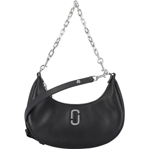 Leather Curve Handbag , female, Sizes: ONE SIZE - Marc Jacobs - Modalova
