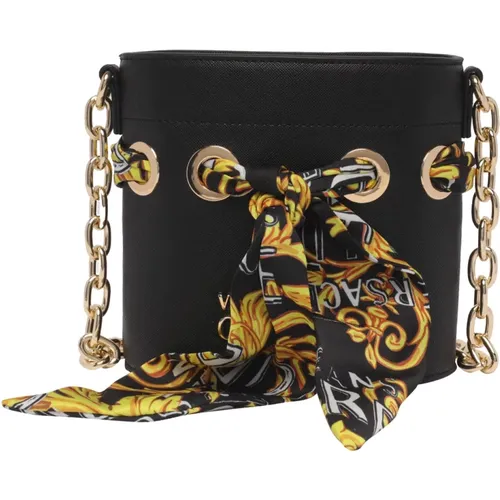 Luxury Bucket Bag with Chain Strap , female, Sizes: ONE SIZE - Versace Jeans Couture - Modalova