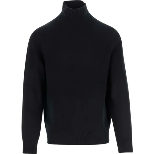 Kaschmir Hoher Hals Pullover Schwarz , Herren, Größe: 2XL - Vince - Modalova