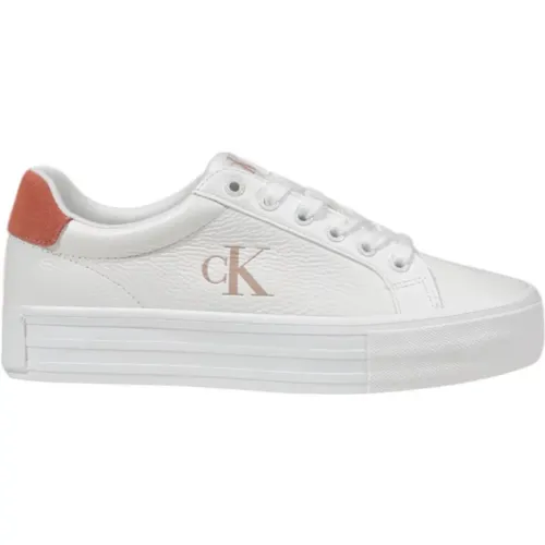 Leder Damen Sneakers Frühling/Sommer Kollektion , Damen, Größe: 36 EU - Calvin Klein Jeans - Modalova