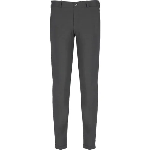 Dark Grey Trousers with Belt Loops , male, Sizes: M, 2XL - RRD - Modalova