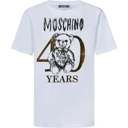 Teddy Bear Print Oversized T-Shirt , female, Sizes: M, S - Moschino - Modalova