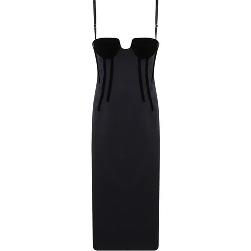 Wool Sheath Dress with Velvet Details , female, Sizes: S - SPORTMAX - Modalova