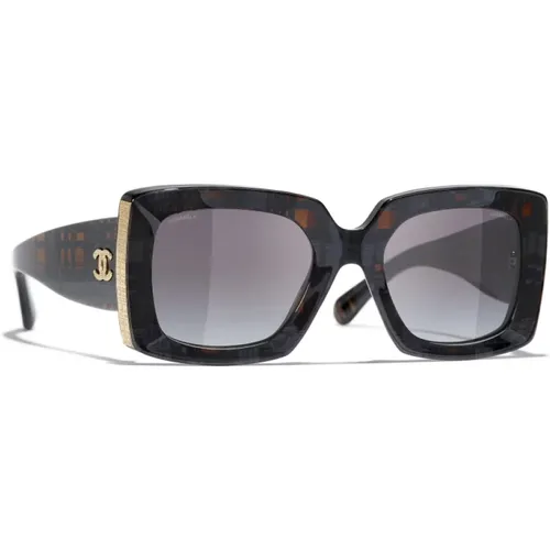 Ikonoische Sonnenbrille mit einheitlichen Gläsern , Damen, Größe: 53 MM - Chanel - Modalova
