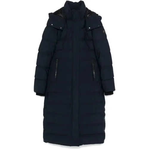 Blaue Parka Jacke mit Kapuze - Moose Knuckles - Modalova