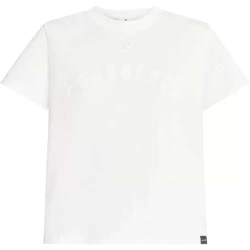 Logo Print Baumwoll T-Shirt,T-Shirts - Courrèges - Modalova