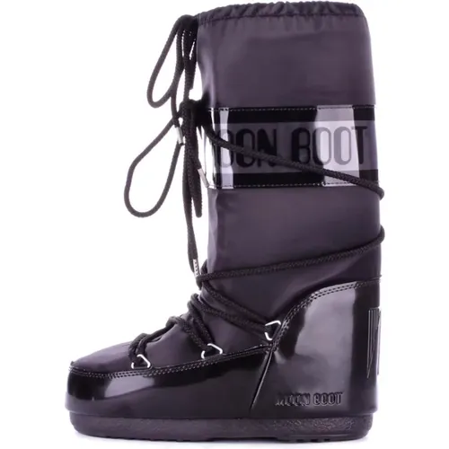 Schwarze Winterstiefel , Damen, Größe: 39 EU - moon boot - Modalova