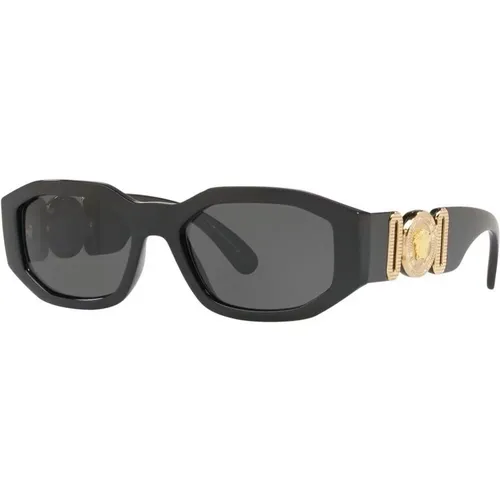 Aviator Sunglasses Tinted Grey , male, Sizes: 53 MM - Versace - Modalova