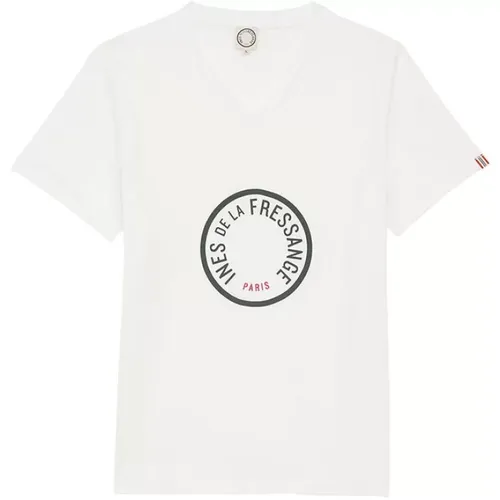 Aurore V-Ausschnitt T-Shirt khaki,Aurore V-Ausschnitt T-Shirt weiß - Ines De La Fressange Paris - Modalova