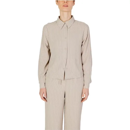 Long Sleeve Striped Woven Shirt , female, Sizes: L, XL, M - Only - Modalova